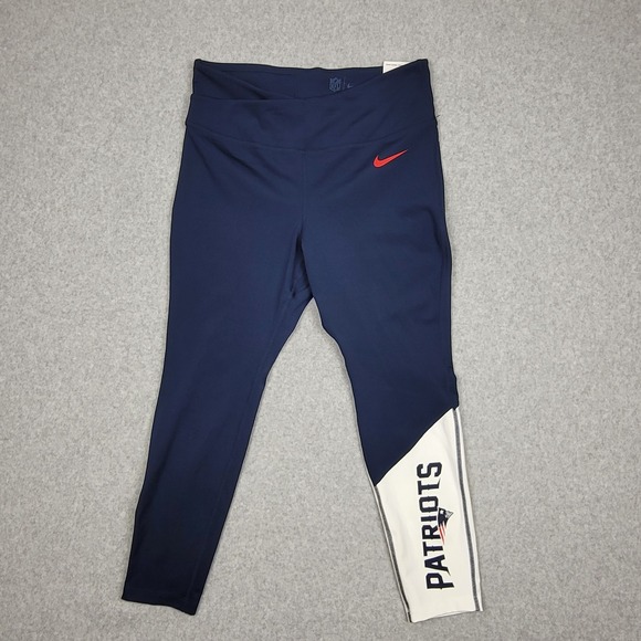 Nike Dri Fit New England Patriots Tight Fit Leggings Women's Large Yoga Pants - Picture 1 of 7